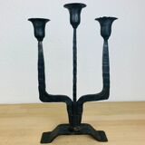 Brutalist wrought iron chandelier