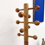 Free-standing coat rack in solid pine, Les Arcs, 1970s