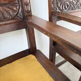 Paire de fauteuils style espagnol bois sculpté 1900