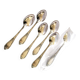 Deetjen set of 6 silver-plated dessert teaspoons with crossed ribbons, 14.5 cm