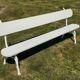 Old bench wood and cast iron XIXth white.