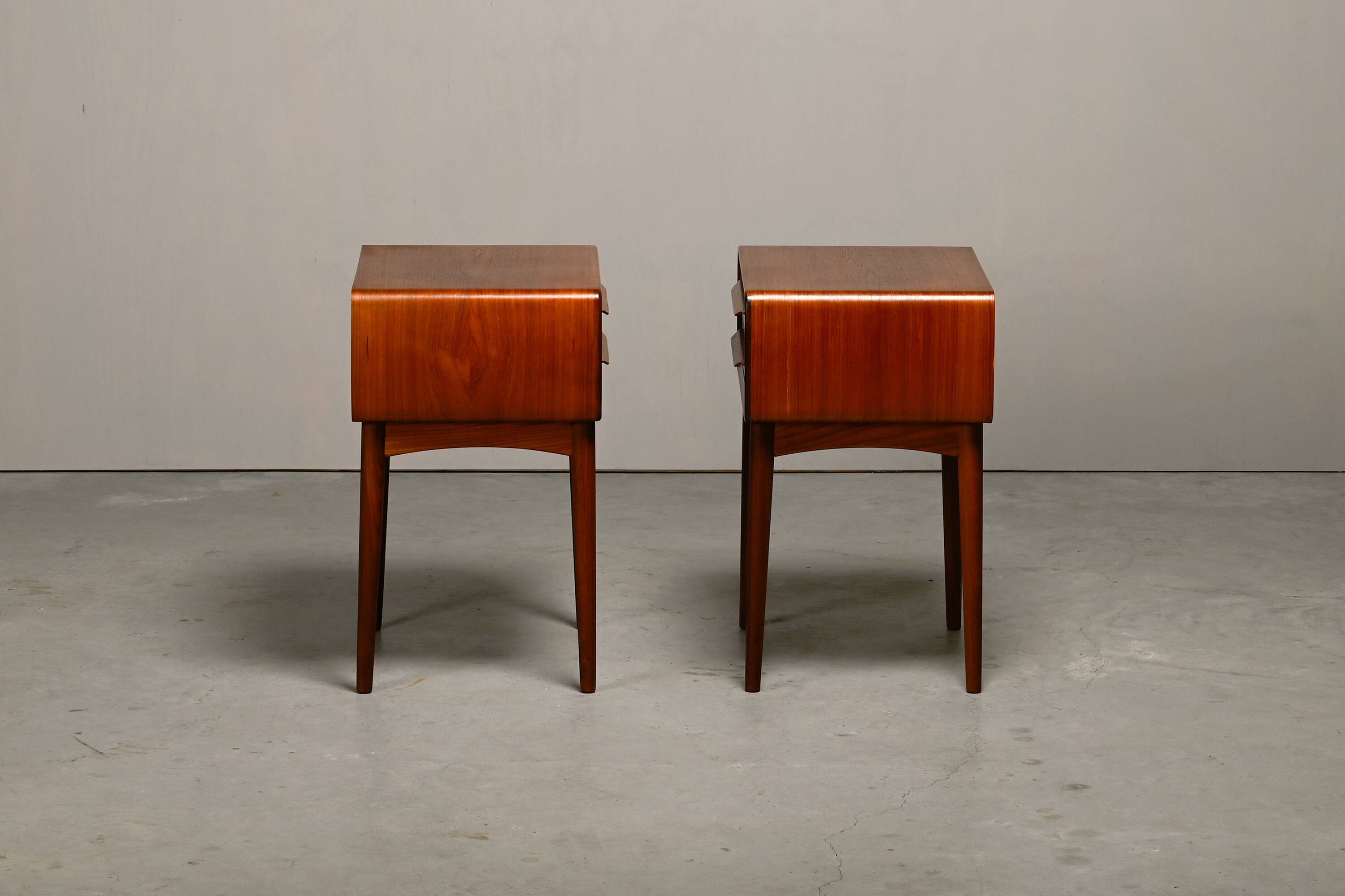 Pair of Scandinavian Modern Johannes Andersen Nightstands in teak, Denmark