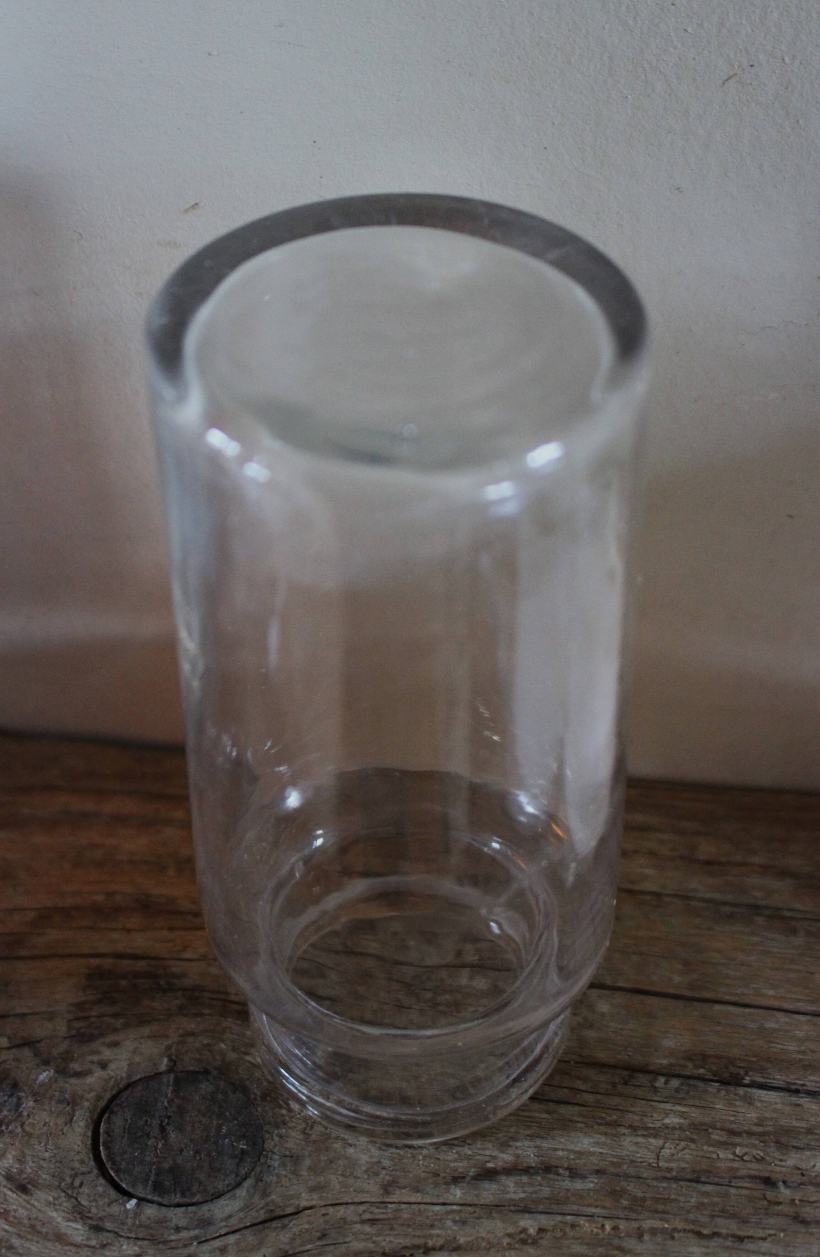 Vase Flacon ancien conservation verre transparent