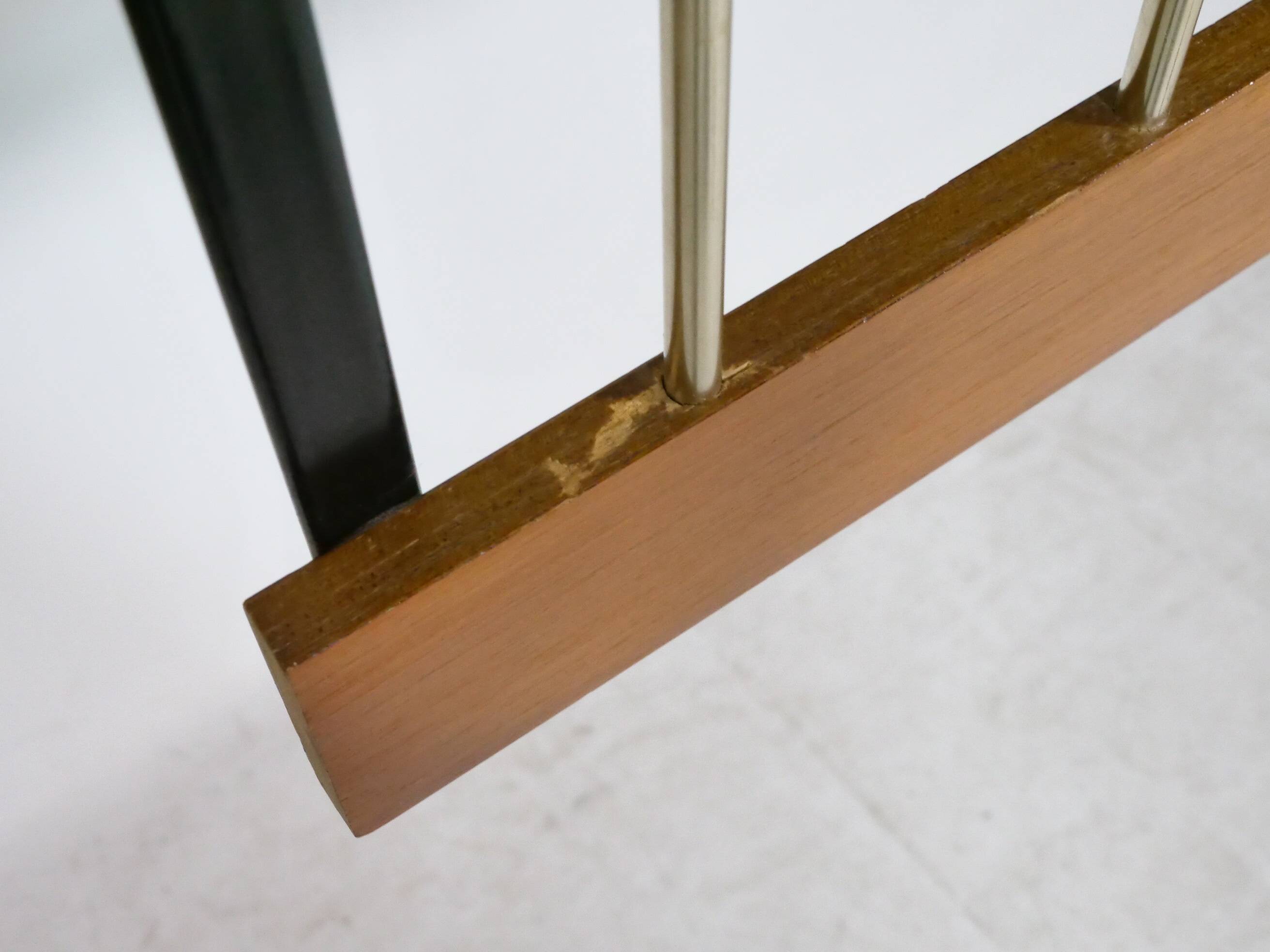 Porte-manteau en teck et métal, Allemagne, années 1960