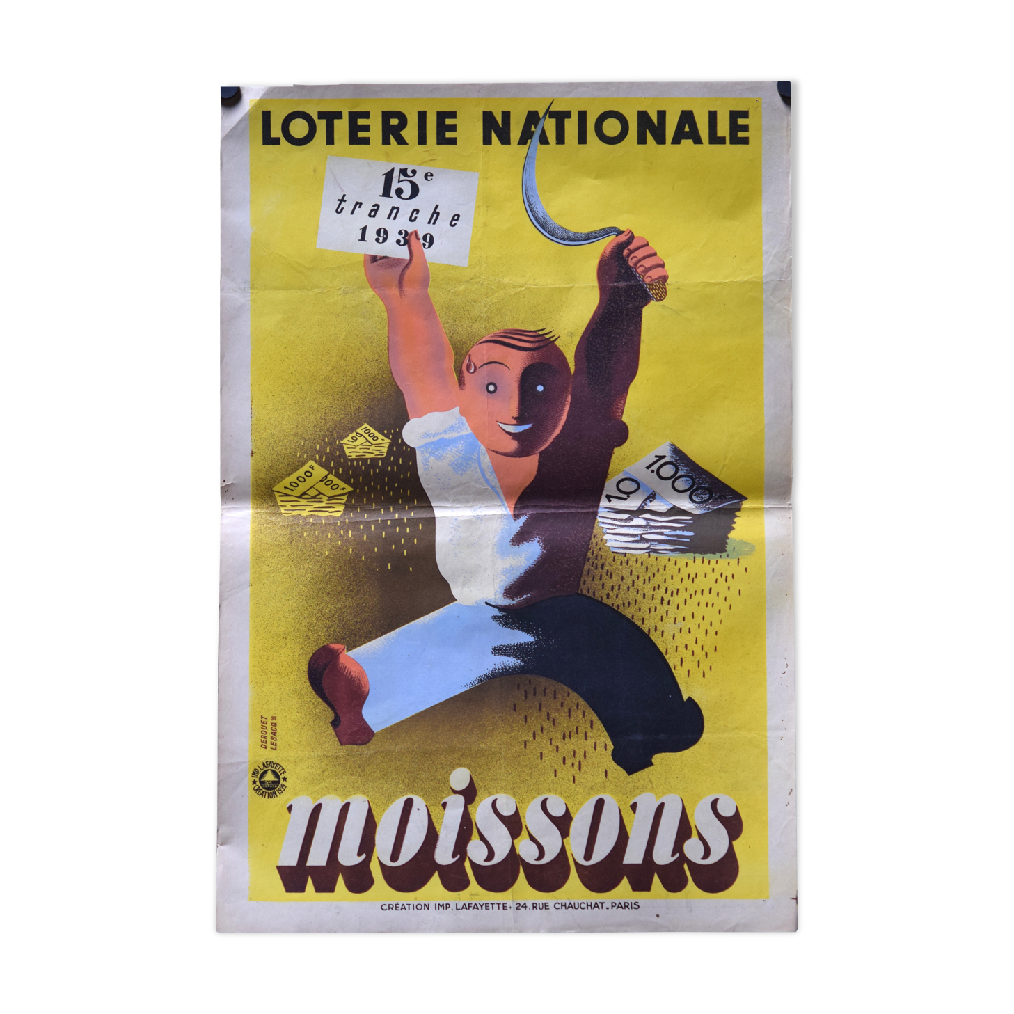 Affiche loterie nationale 1939 « Moisson »