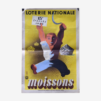 Affiche loterie nationale 1939 « Moisson »