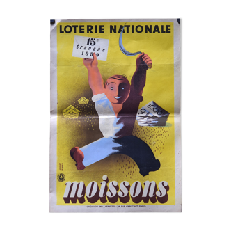 1939 National Lottery Poster "Harvest"