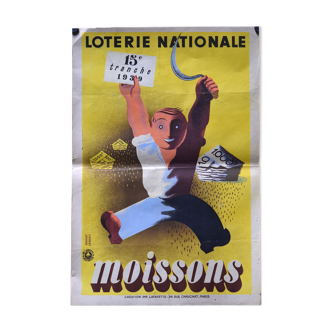 Affiche loterie nationale 1939 « Moisson »