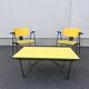 Ensemble table basse et 2 chaises Willy Van der Meeren, Belgique 1950