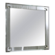 Mirror from Fontana Arte with Square Metal and Mirrored Frame, Italy 1960s
