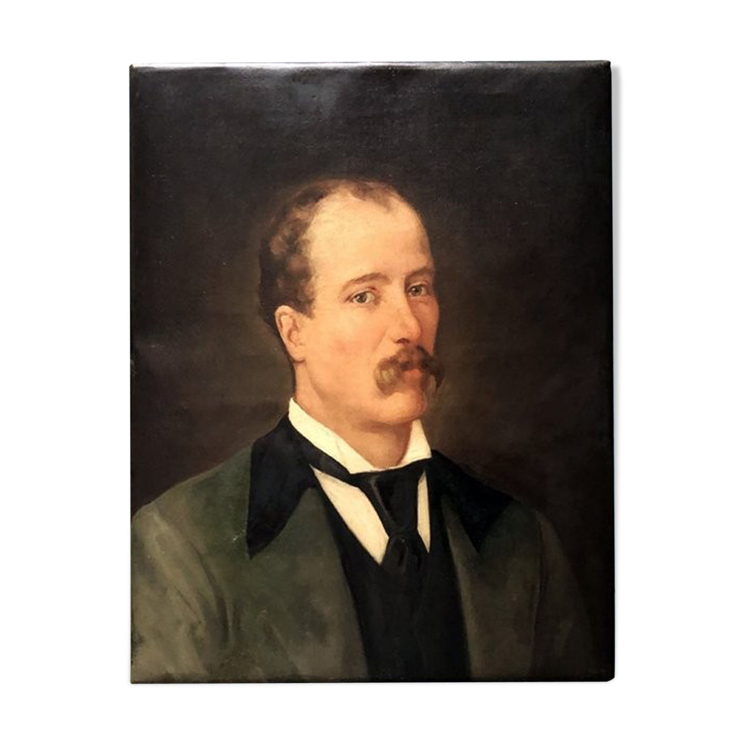 Portrait painting of a man with bacchantes