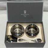 Set of three pieces pepper bowl, salt shaker pepper mill Puiforcat Paris