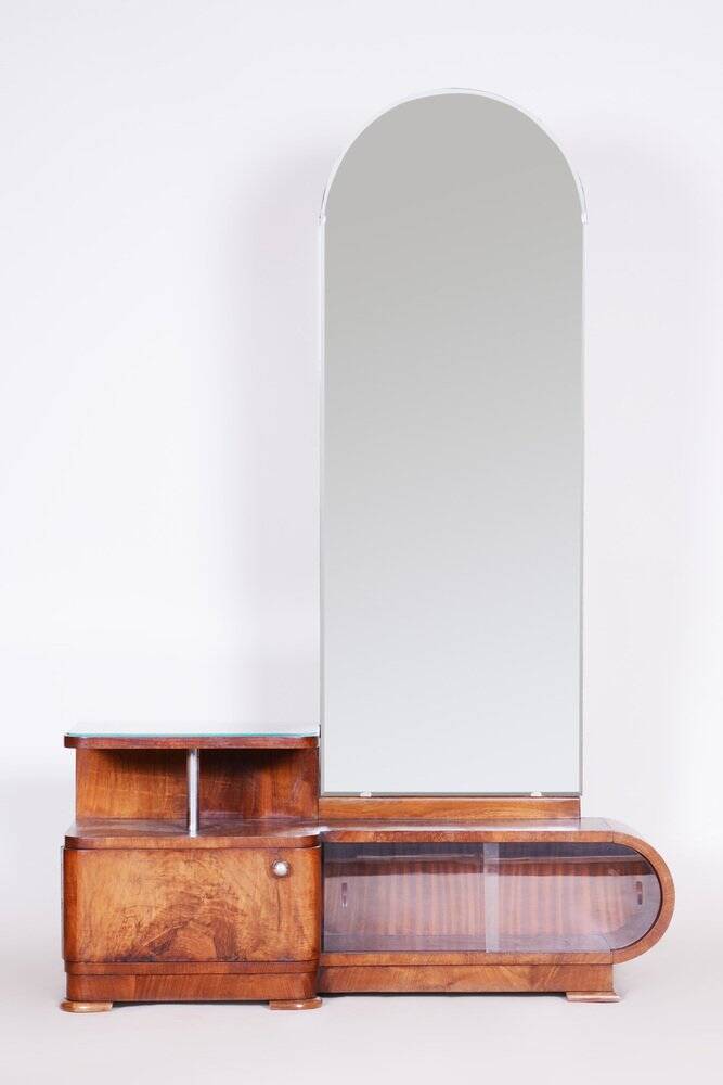 Art Deco Dressing Mirror in Walnut, Czech, 1920s