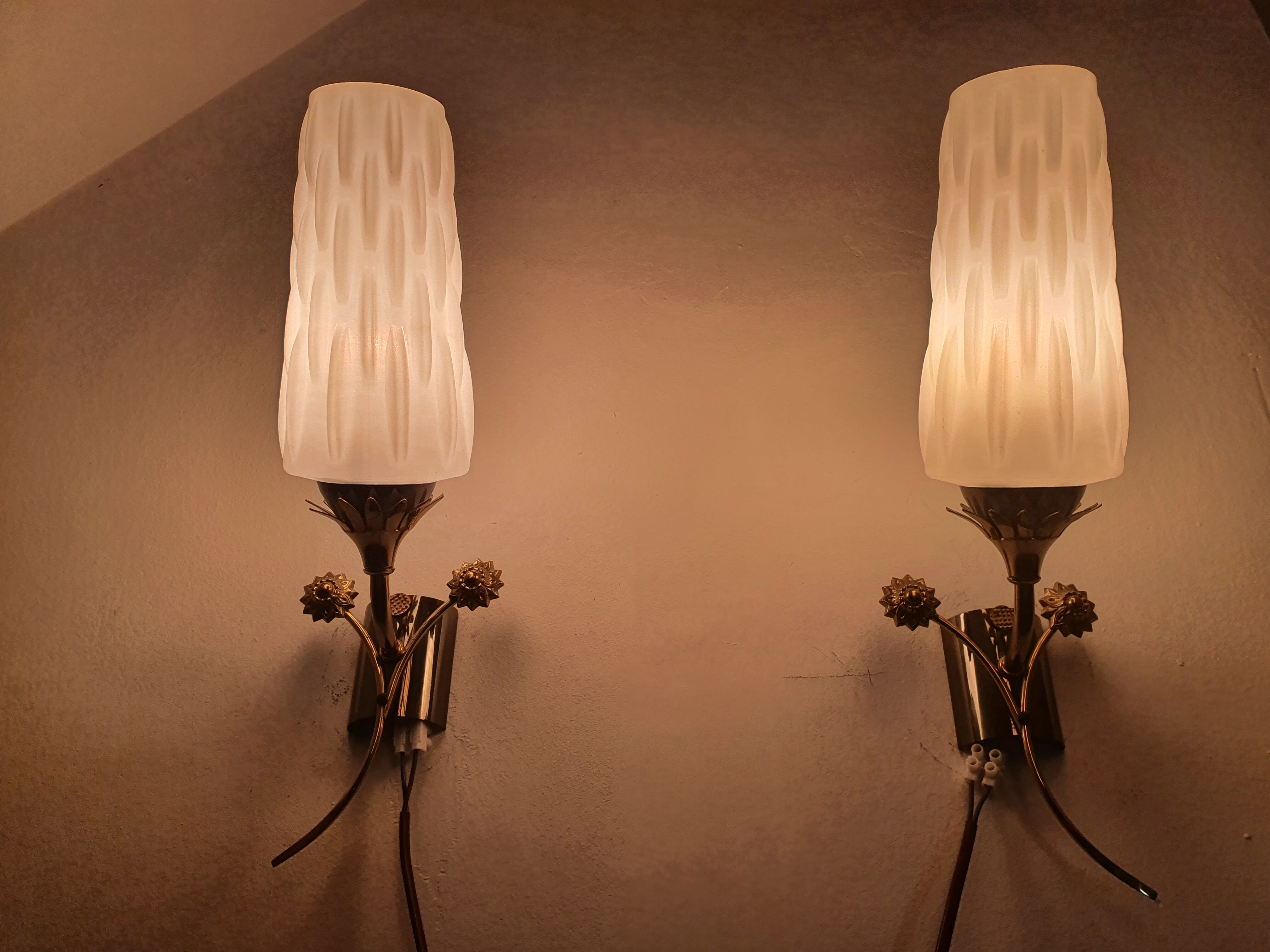 Paire d'appliques vintage Maison Arlus
