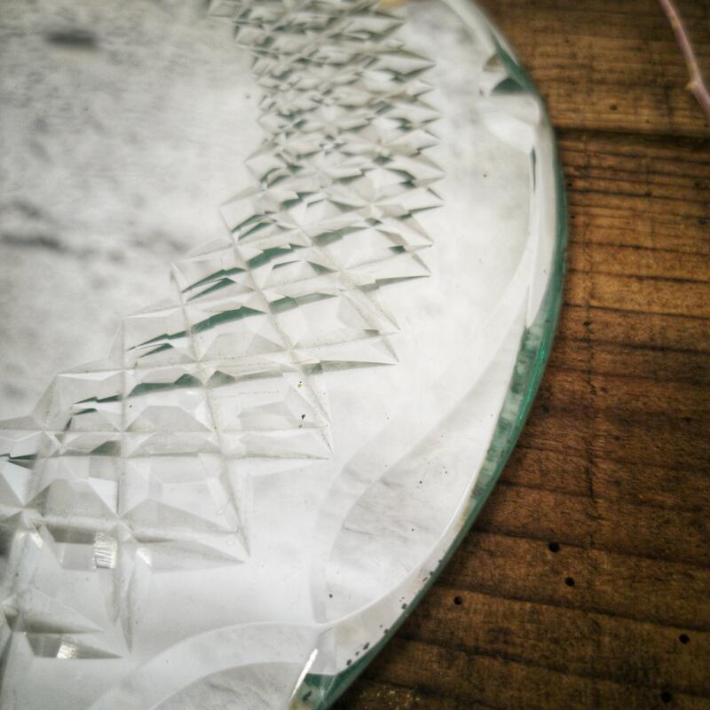 Beveled mirror to be placed