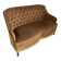Mustard velvet toad stool bench