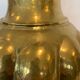 Vase with godrons in hammered brass XX century
