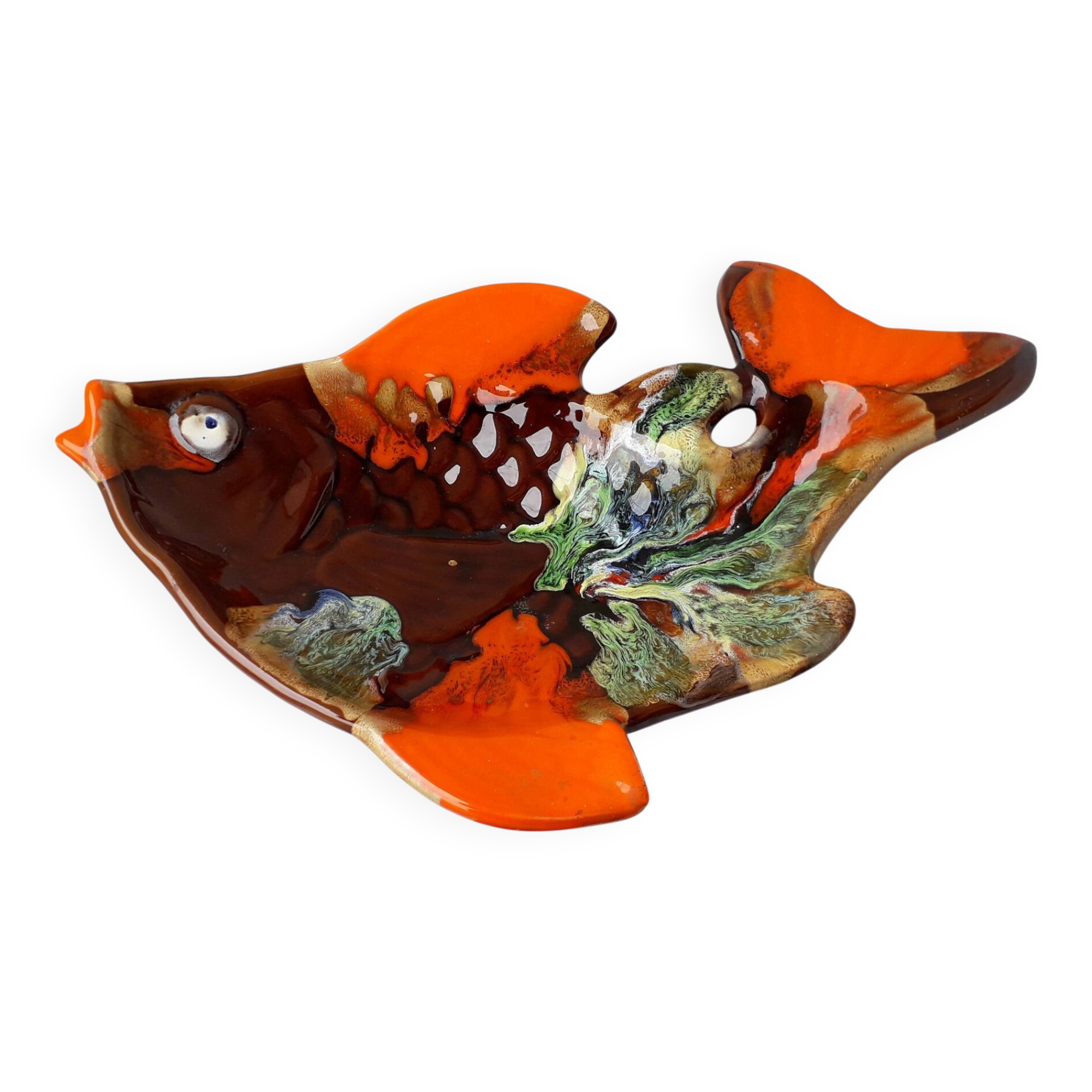 Plat poisson céramique