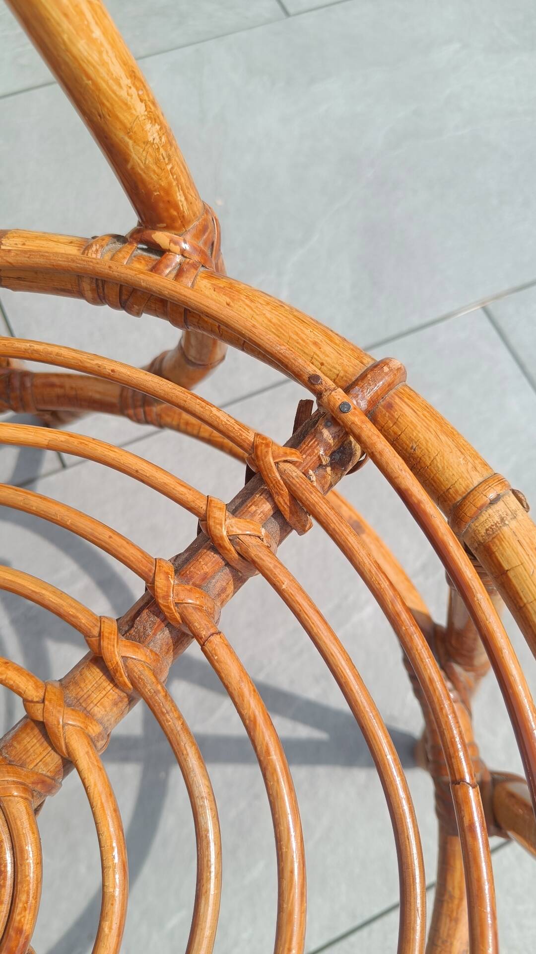 Vintage rattan chair – Louis Sognot style