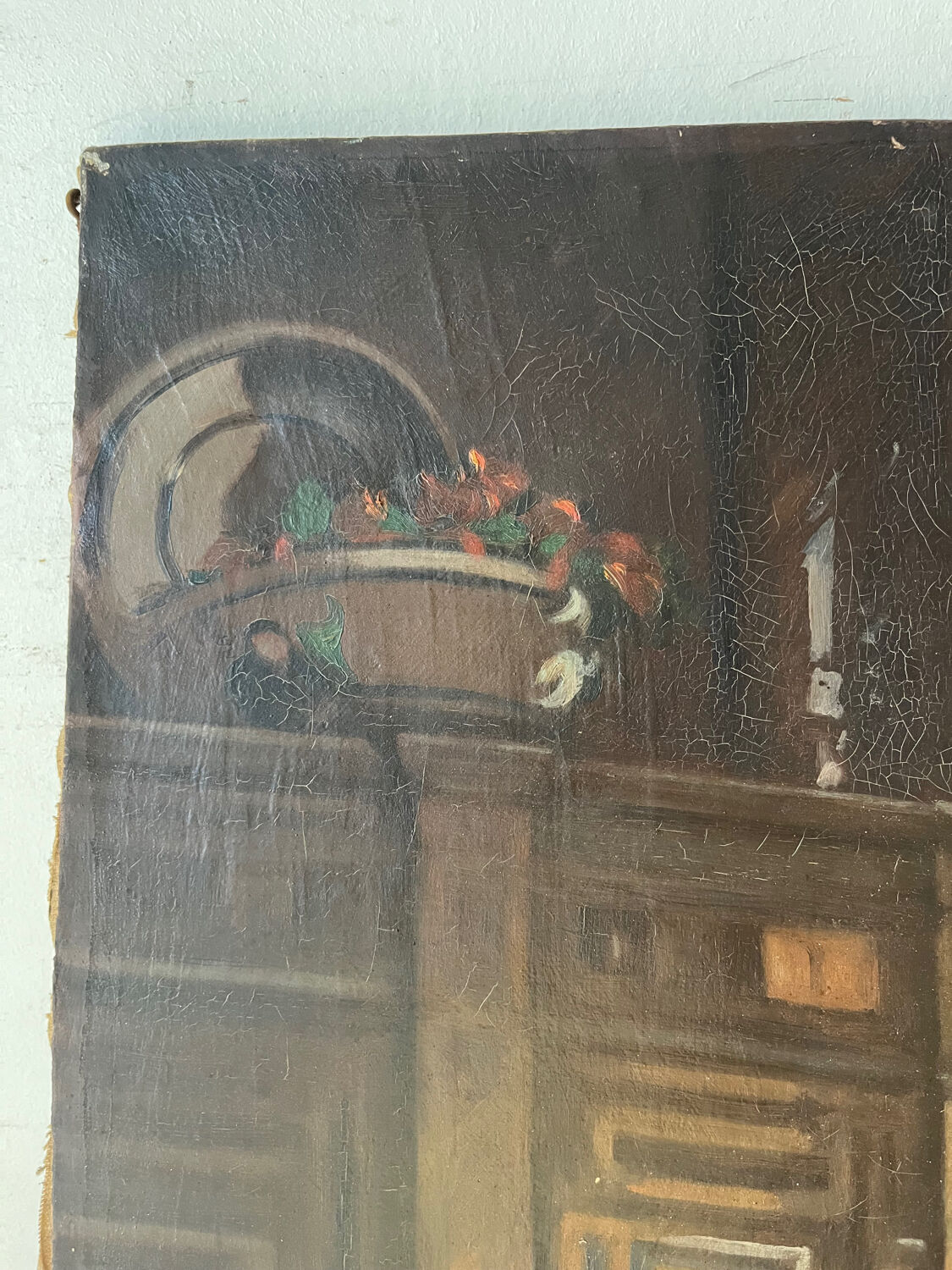 Church flowers, oil on canvas