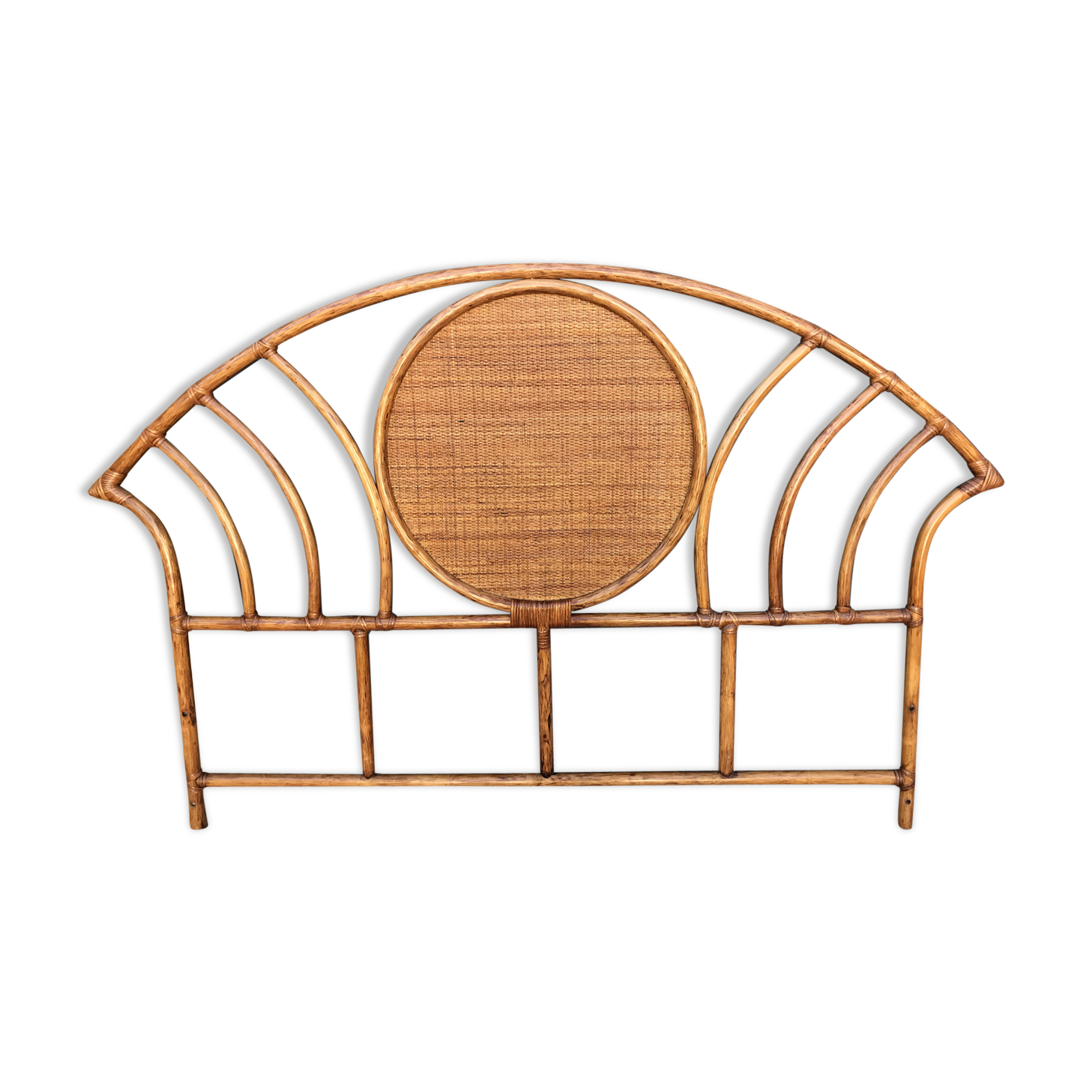 2 seater wicker bedhead