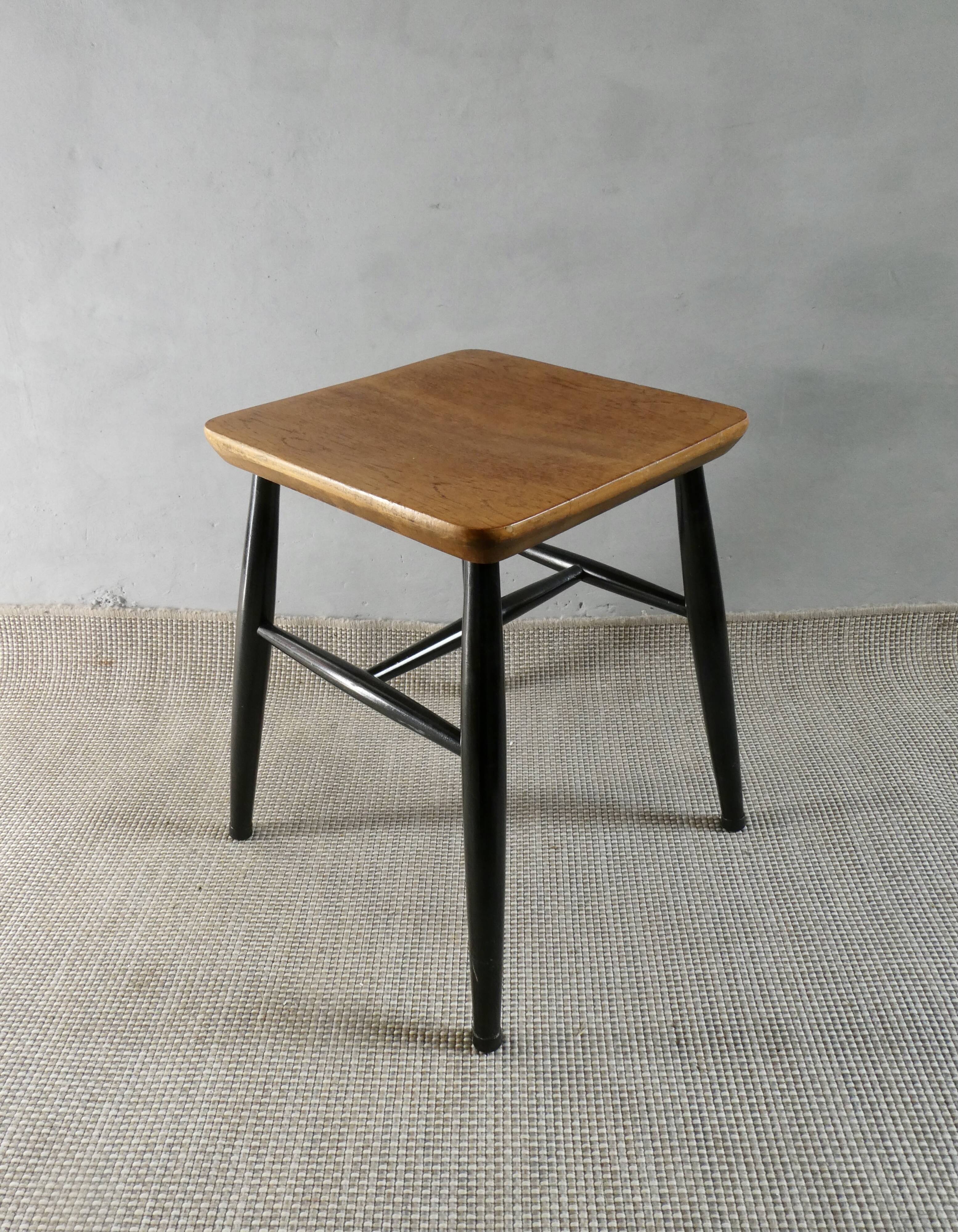 Wooden stool by Tapiovaara, 1960s