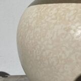 Large lamp signed Kostka vintage beige ceramic sphere