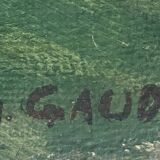 HST painting "Village of Jouy sur Eure" by Léon Gaudeaux (1893 / 1947)