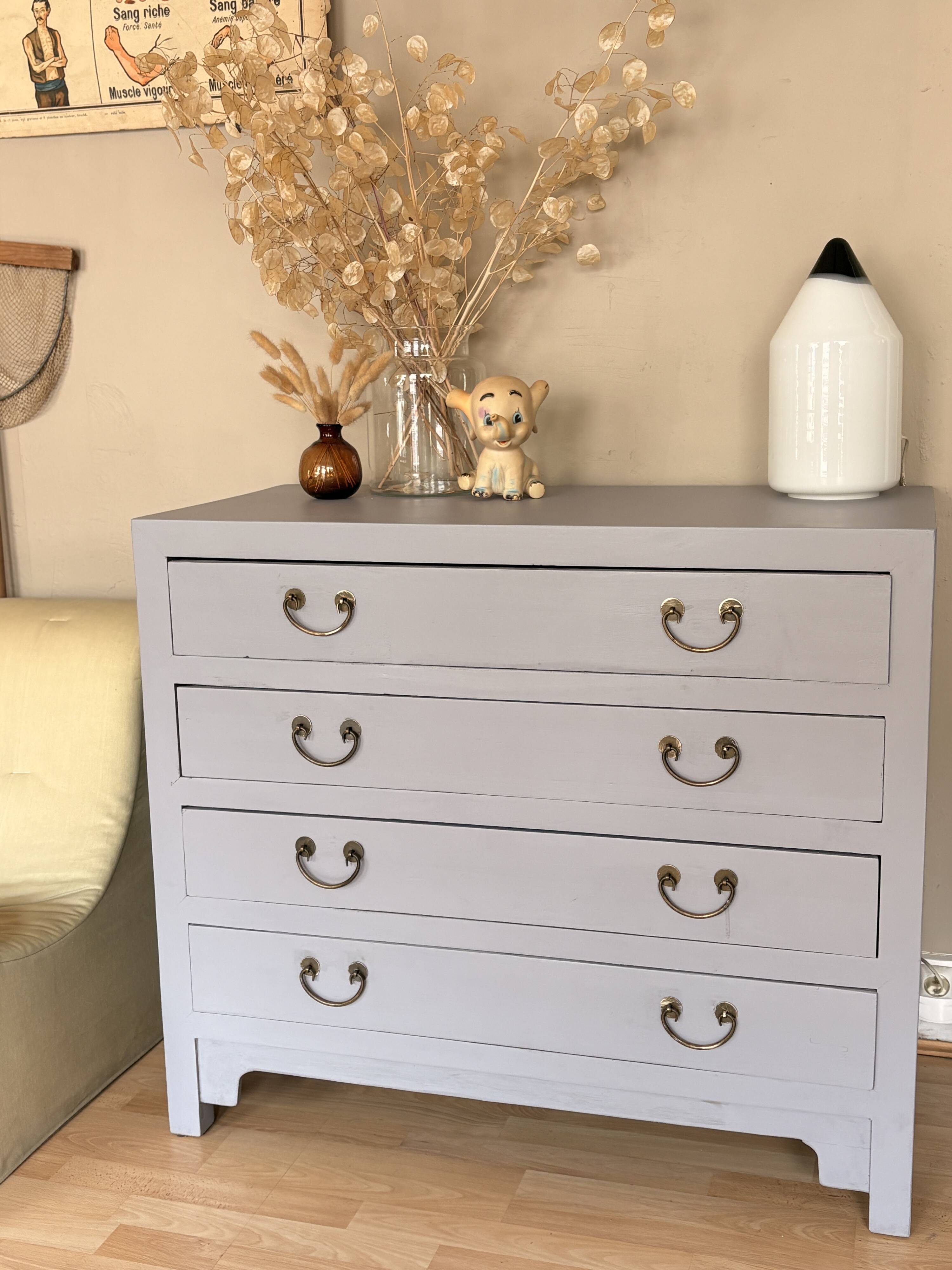 Antique blue commode