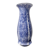 Blue and White Lacquered Ceramic Vase by Laveno Chinoiserie Style, Italy