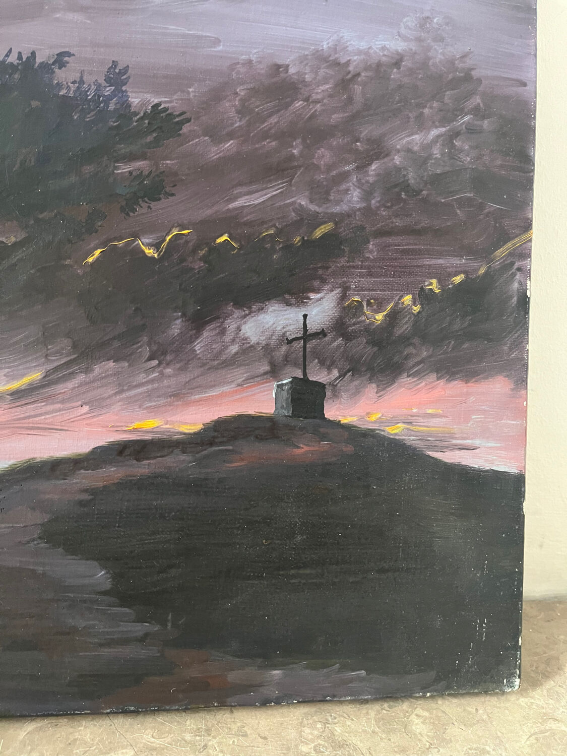 Sunset, oil on canvas