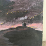 Sunset, oil on canvas