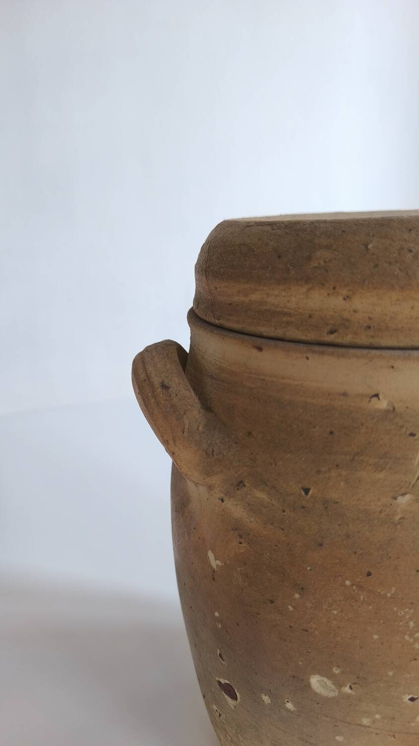 Pottery, old stoneware salt cellar
