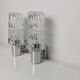 Pair of chrome wall lights