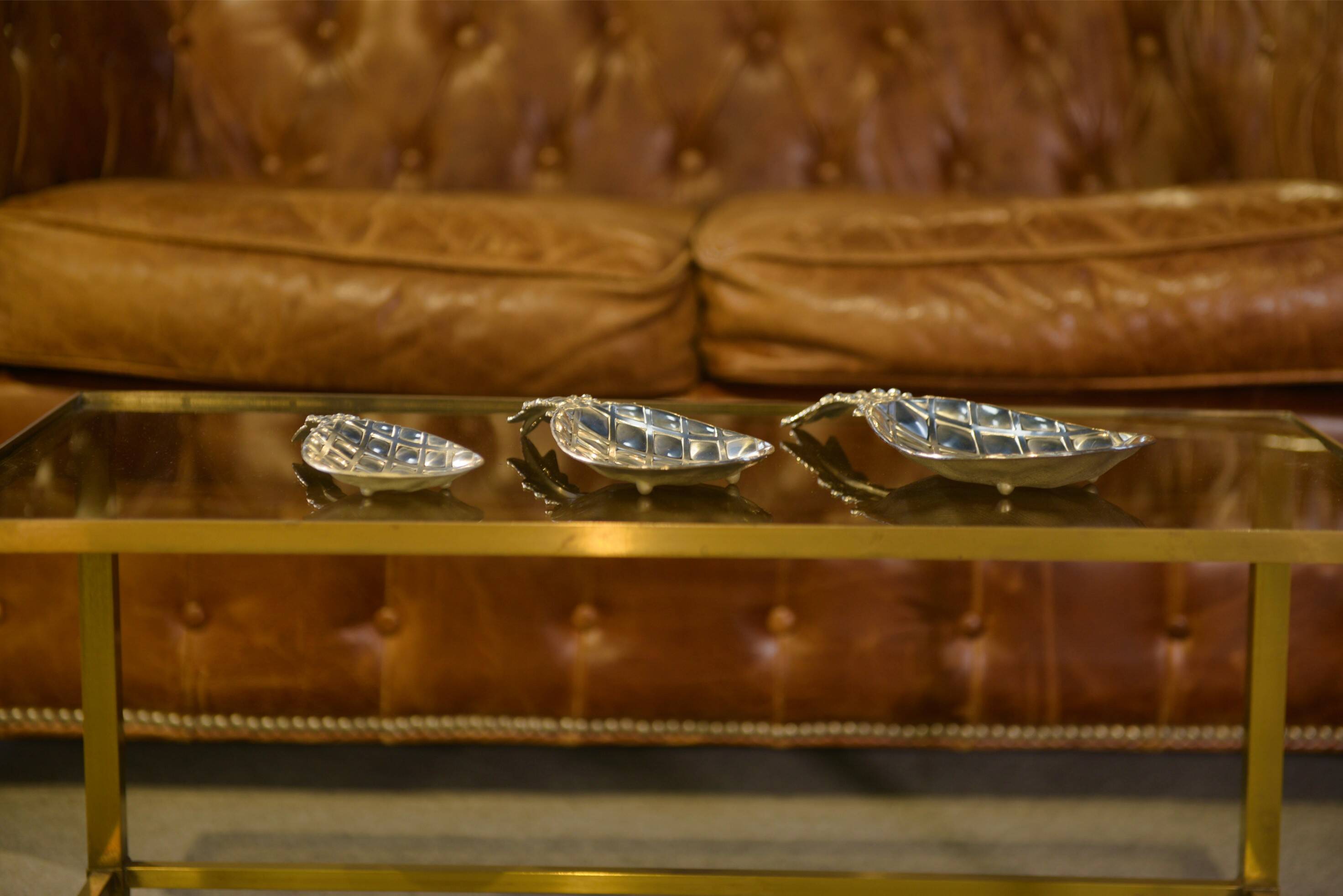 1970s nesting decorative pineapple set