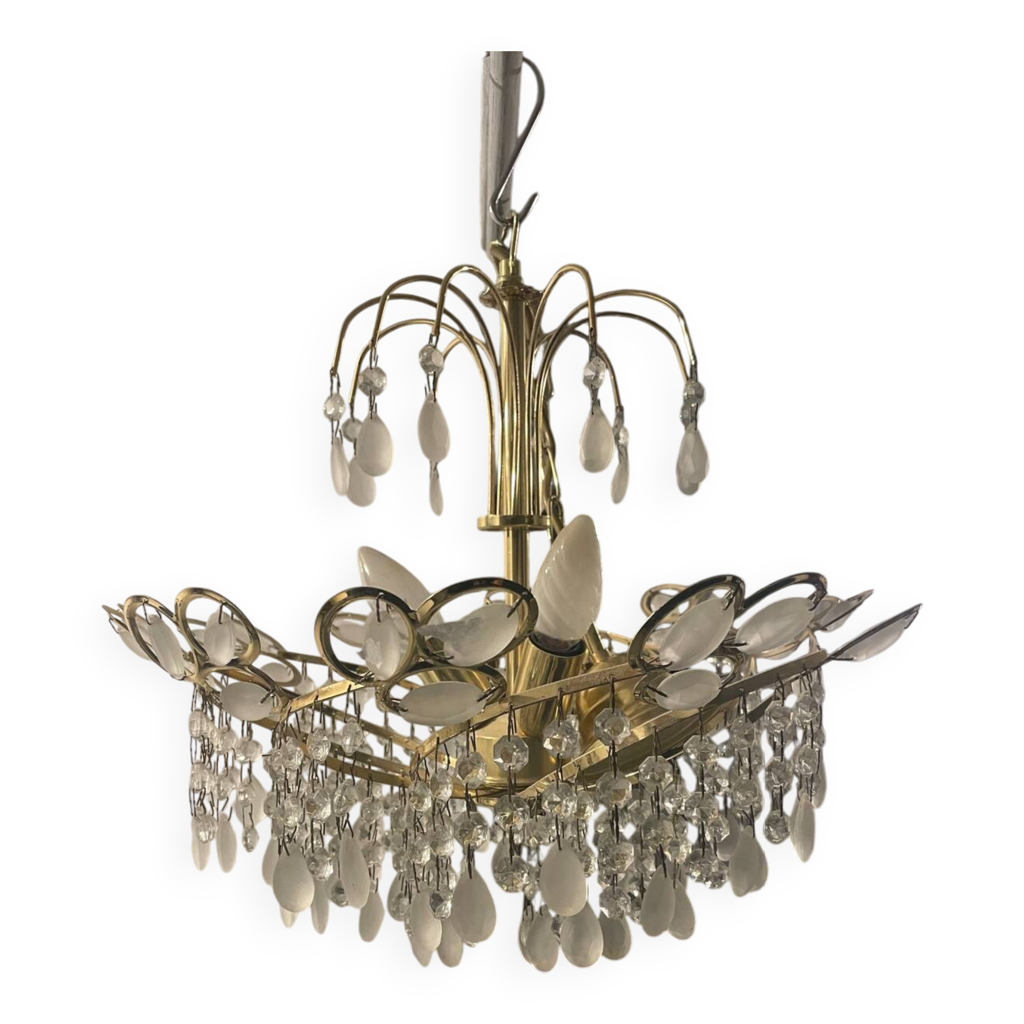 1980s chandelier with pendants