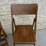 Pair of Baumann folding bistro chairs