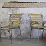 Two Rene Herbst Infabrica style Bungee armchairs