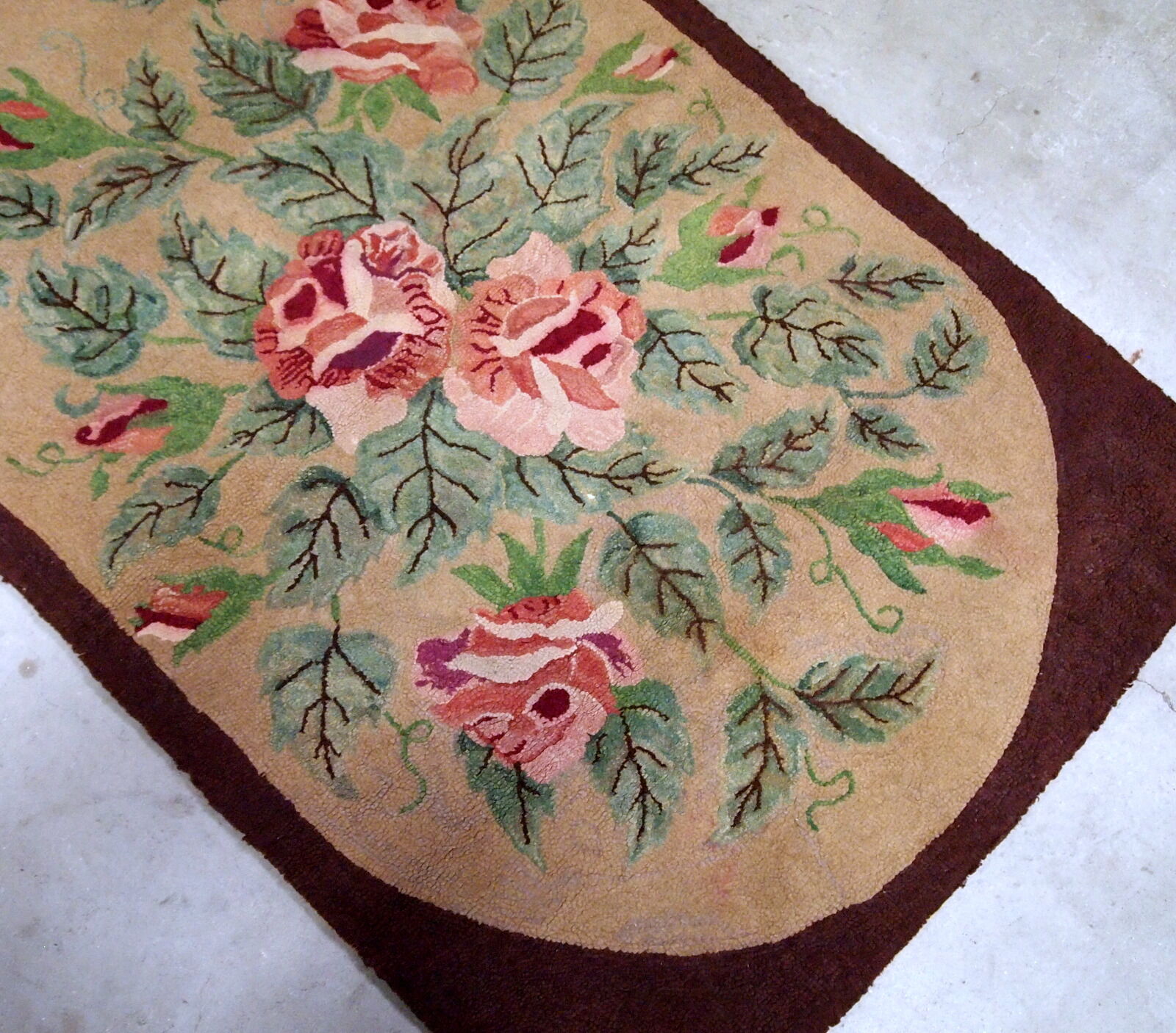 Former carpet american hooke made hand 82x134cm, 1900