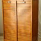 Radia vintage oak double curtain binder cabinet