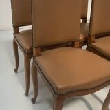 Set of eight Regency style chairs in solid oak, 20th century