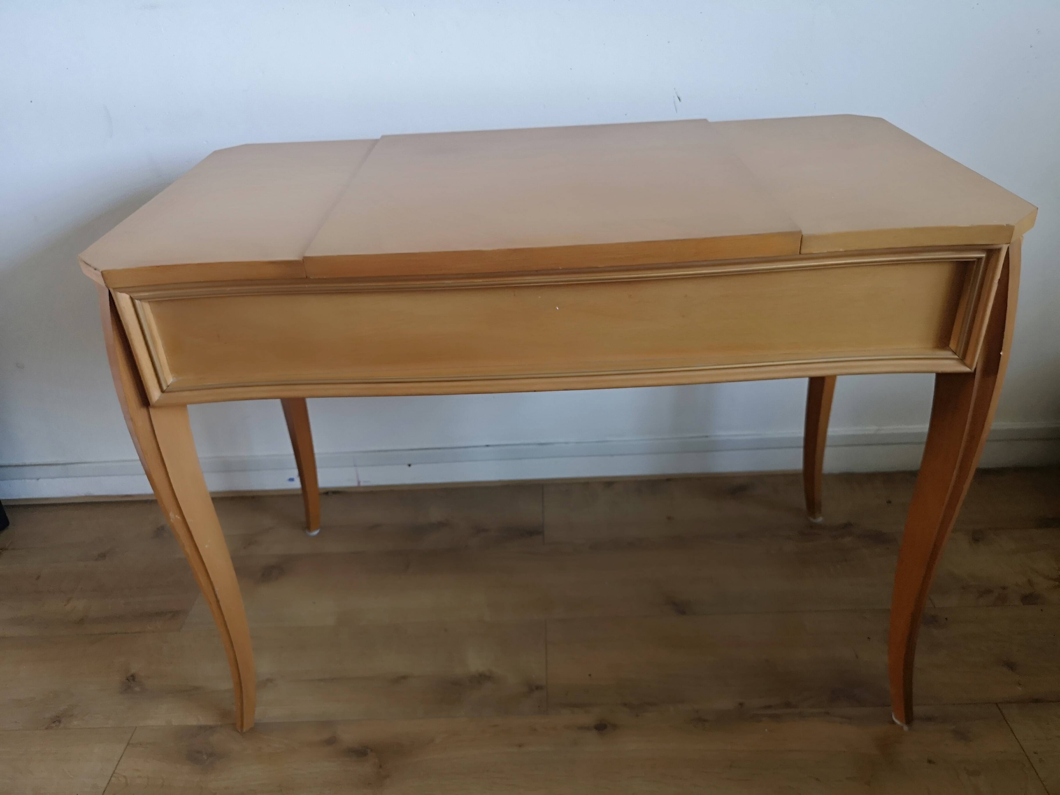 Original 1950s dressing table in light veneer wood
