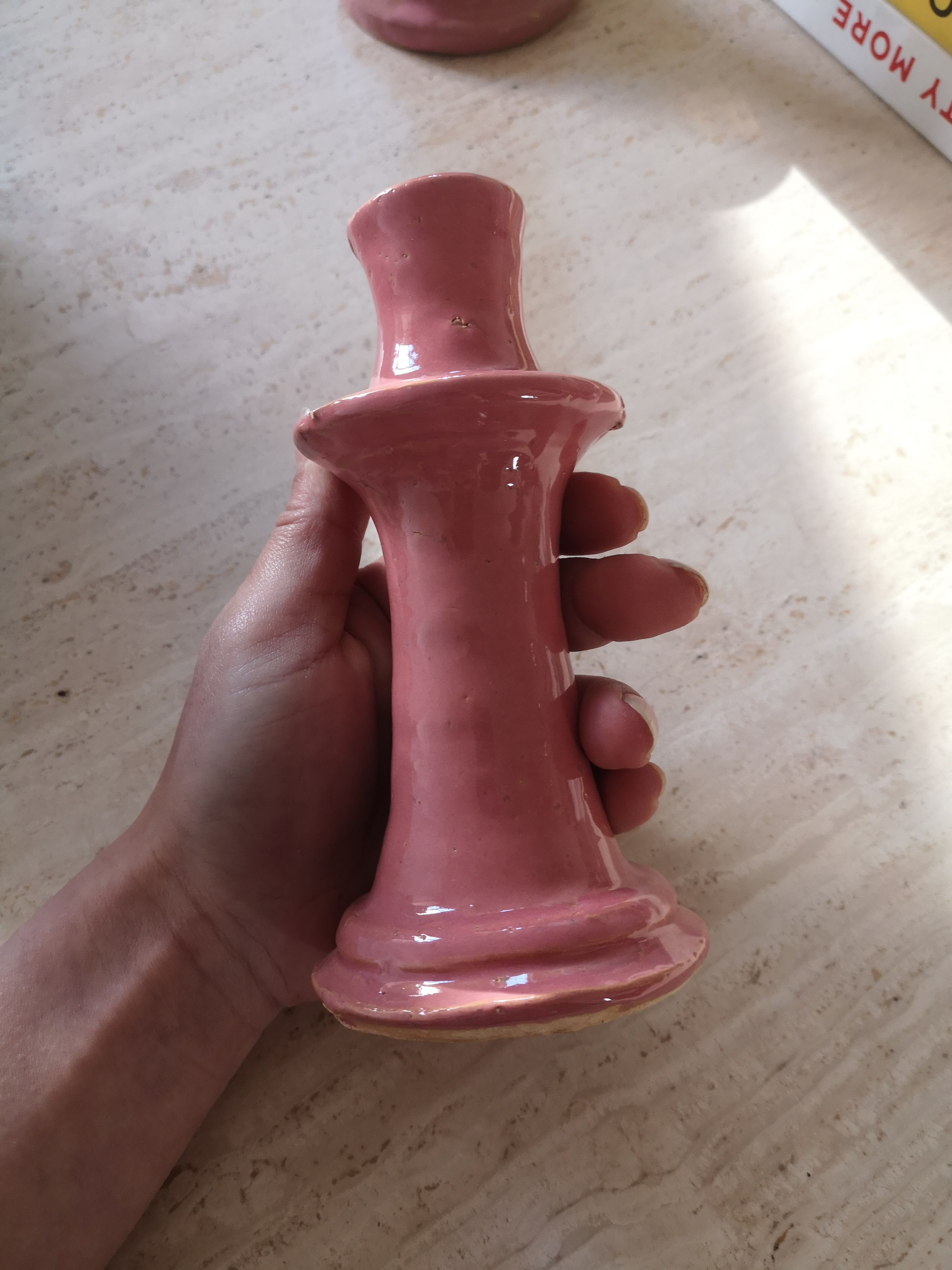 Set of 2 ceramic candle holders tamegroute