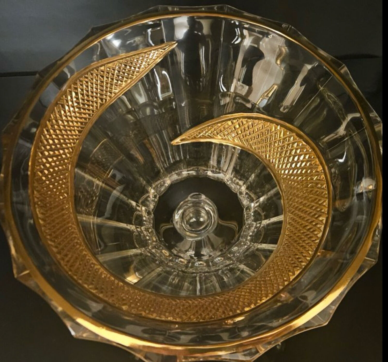Coupe cristal et or