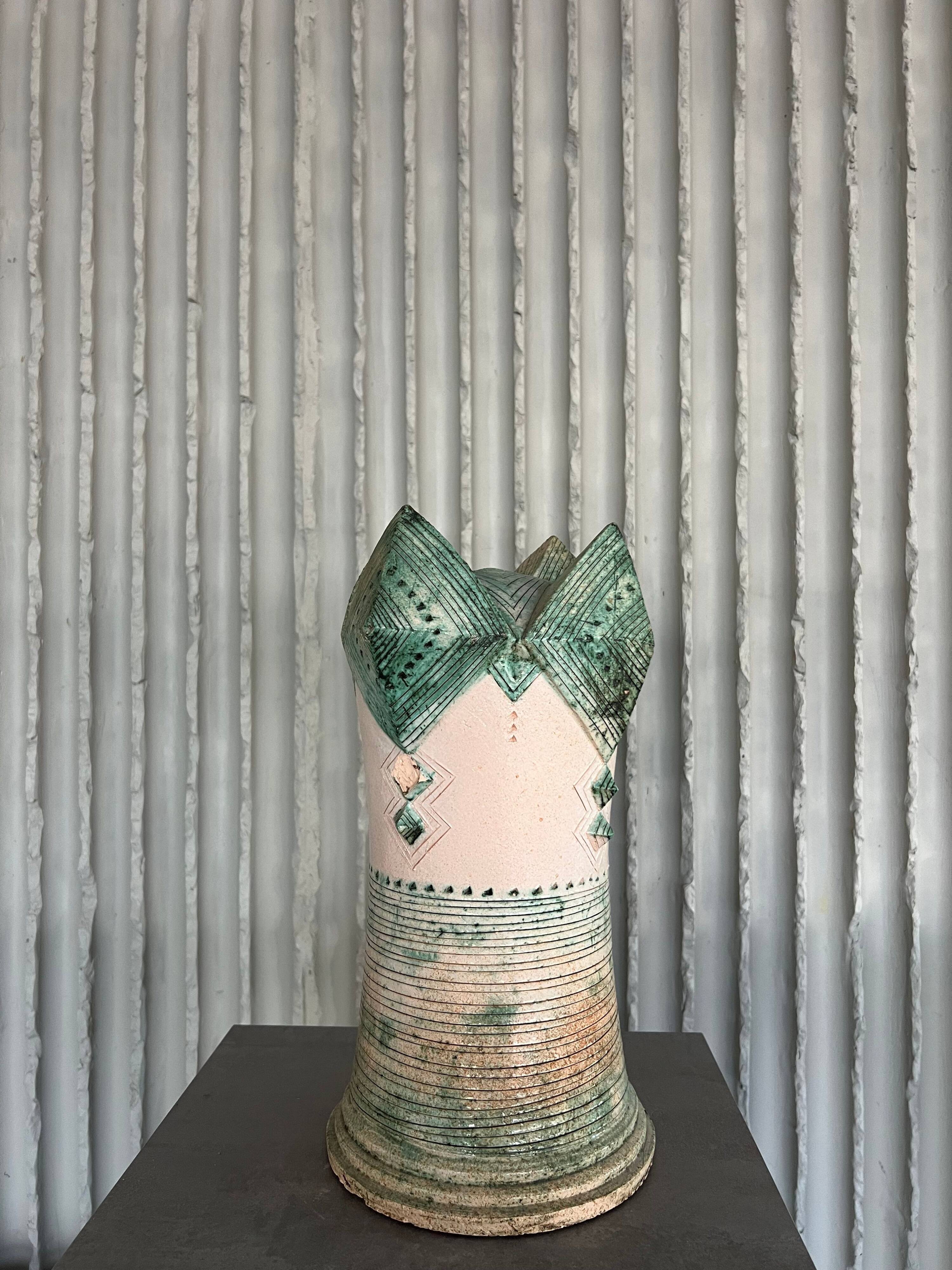 XXL (40-80cm) ceramic chess set by Maria Kenarova