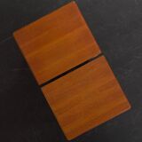 Mid-century teak bedside tables with rosewood inlays, Denmark 1960s