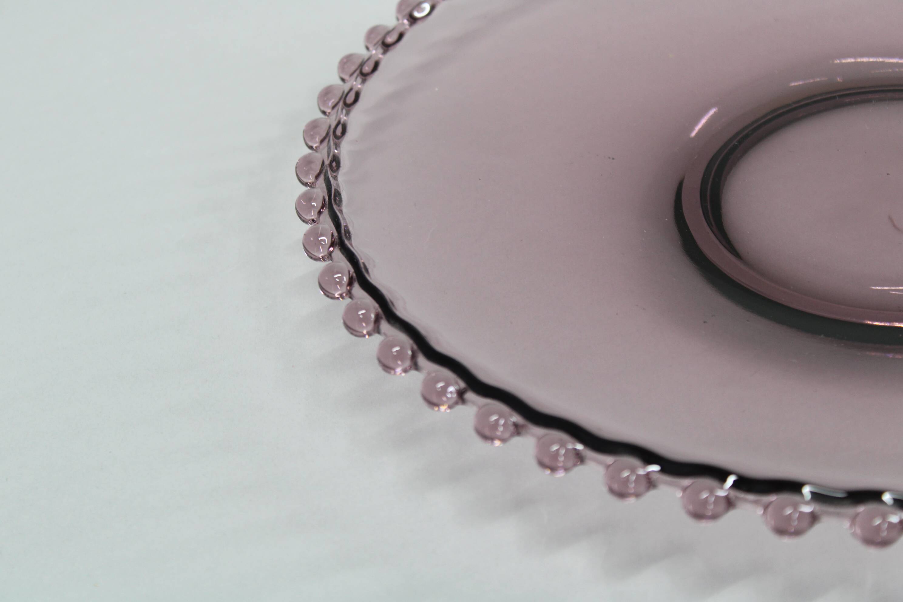 1960s Glass Serving Tray, Czechoslovakia
