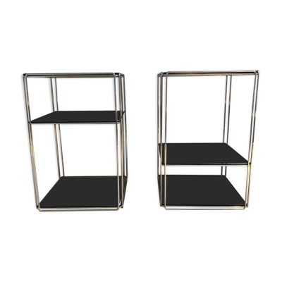 Paire de tables d'appoint design Max Sauze, édité par ''Isocèle'', France 1970