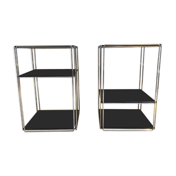 Paire de tables d'appoint design Max Sauze, édité par "Isocèle", France 1970