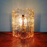 Amber glass wall lamp, design by Carl Fagerlund, Orrefors, 1960.